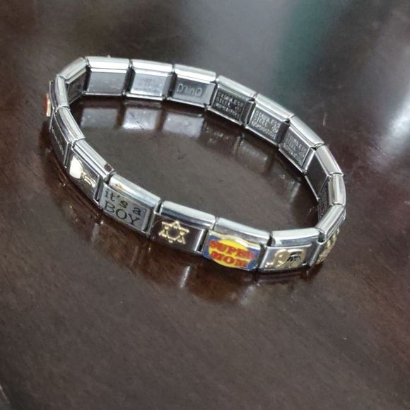 17 Separate Nomination Style Italian Stainless Steel Charm Links - Picture 5 of 9